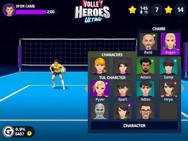 Volley Heroes Ultra Character Selection